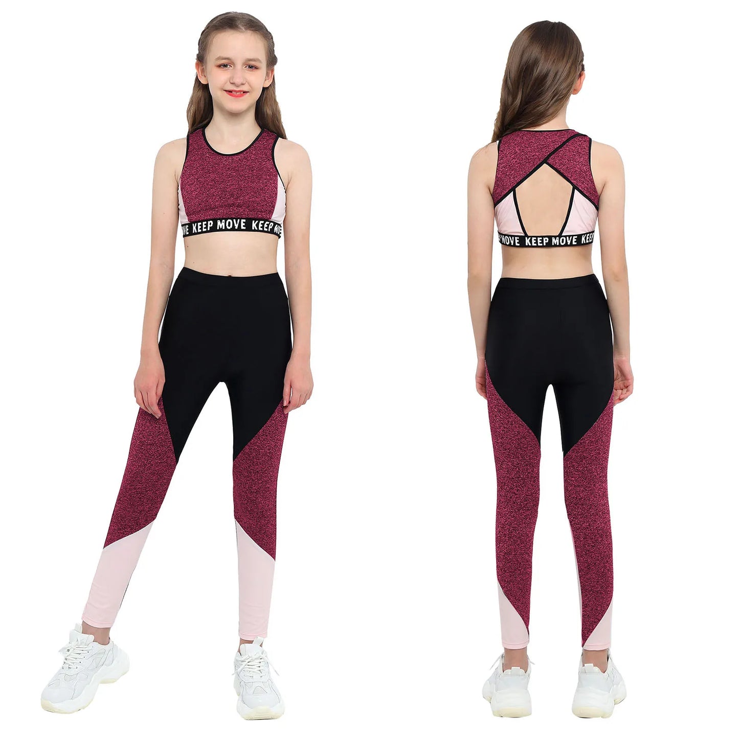 Girls Fitness Workout Outfit