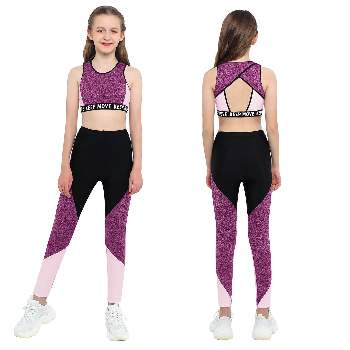 Girls Fitness Workout Outfit
