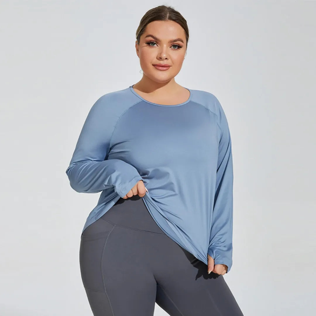 Plus Size Loose Hip Covering Slimming Yoga Jacket