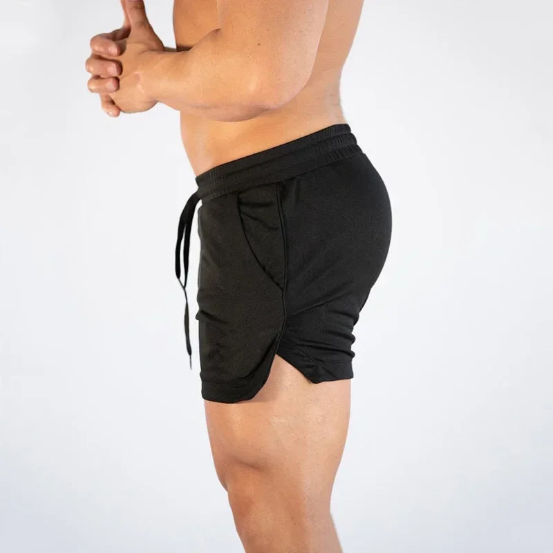Mens Running Shorts Summer Bodybuilding Fitness Breathable Mesh Quick-drying Gym Short Pants Male Joggers Workout Beach Shorts