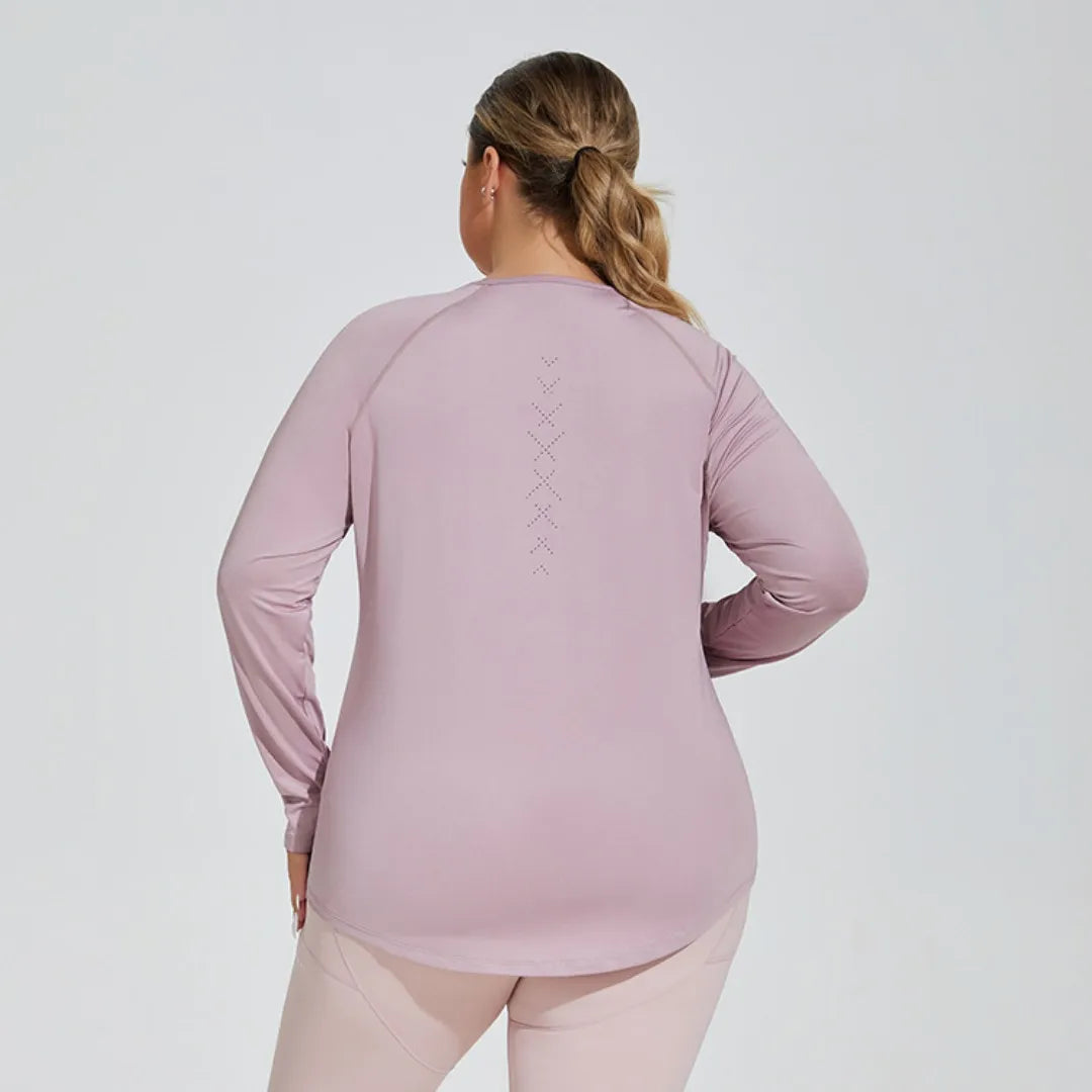 Plus Size Loose Hip Covering Slimming Yoga Jacket
