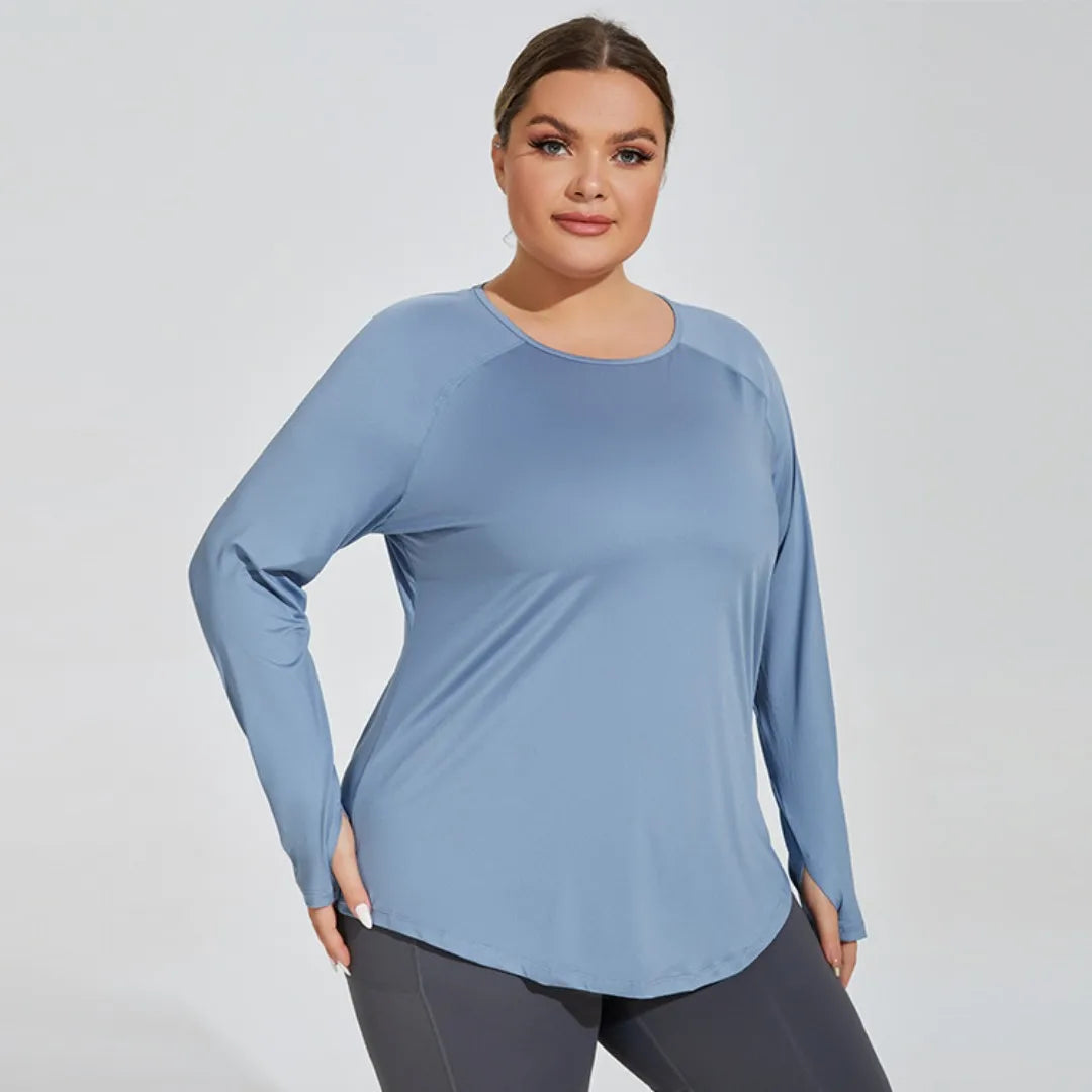 Plus Size Loose Hip Covering Slimming Yoga Jacket