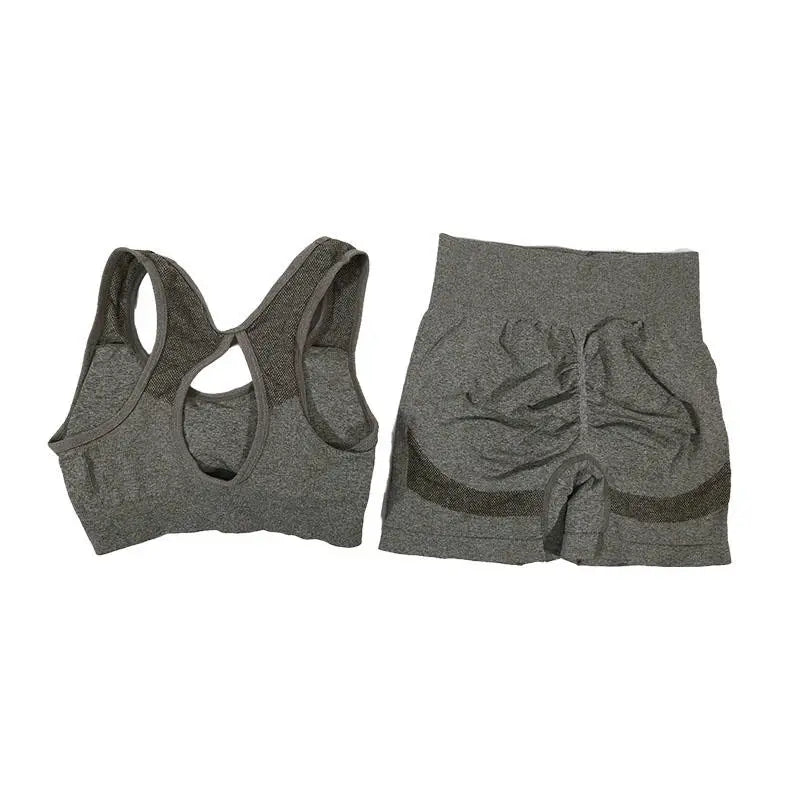 Yoga Suit Sports Underwear Women's Fitness Vest Running Shorts Set Workout