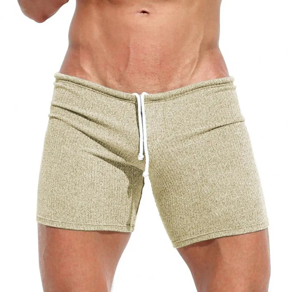 Men Beach Shorts Drawstring Summer Swim Trunks Sport Gym Running Shorts Vacation Sport Pants Activewear Shorts Exercise Trousers