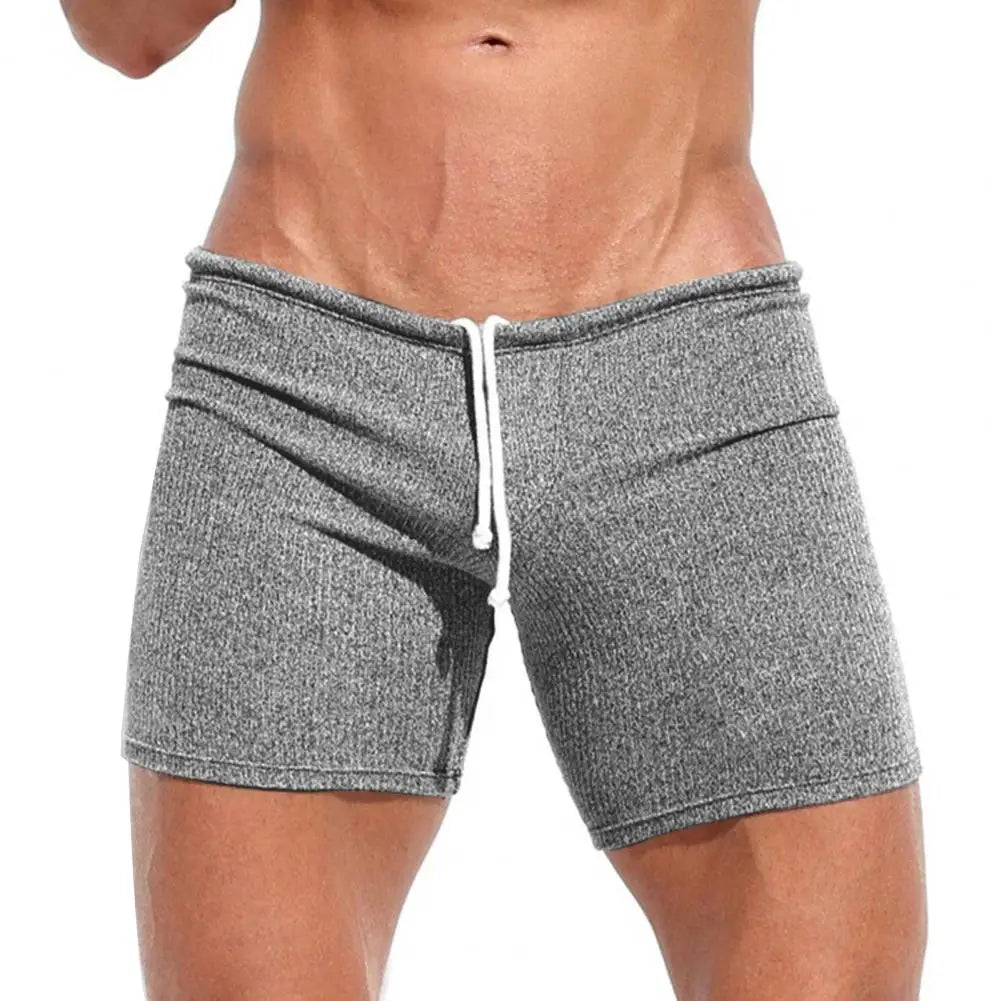 Men Beach Shorts Drawstring Summer Swim Trunks Sport Gym Running Shorts Vacation Sport Pants Activewear Shorts Exercise Trousers