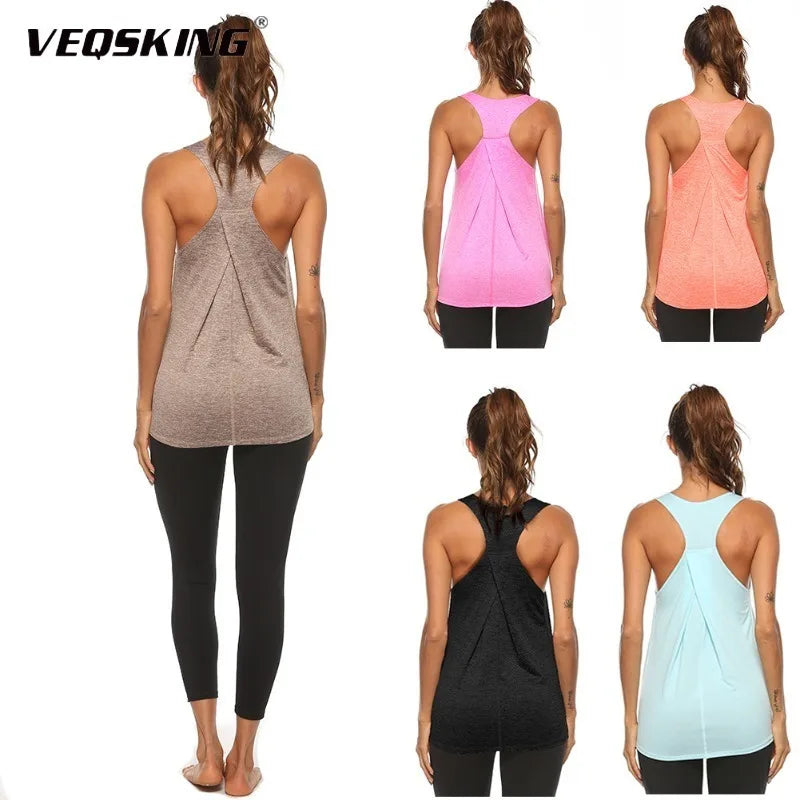 Plus Size Women Quick Dry Gym Tank Top