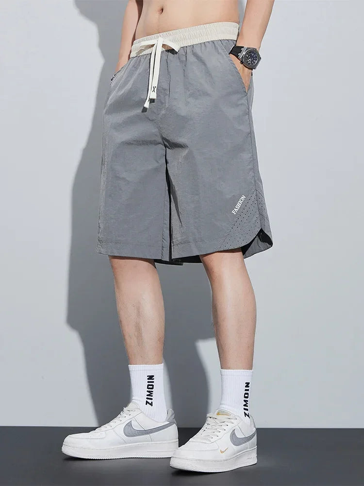 2024 New Summer Men's Shorts Sportswear Light&Thin Quick Dry Nylon Loose Sweat Short Pants Big Size Gym Casual Shorts 8XL