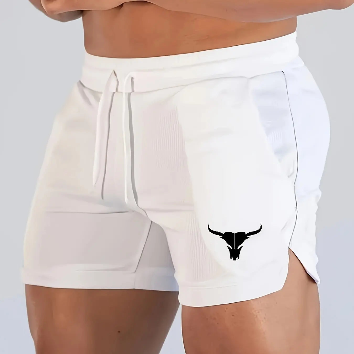 Sports Shorts Men's Running Fitness Training Quick Drying Trunks Braid Button Beach Pants Breathable Fitness Casual