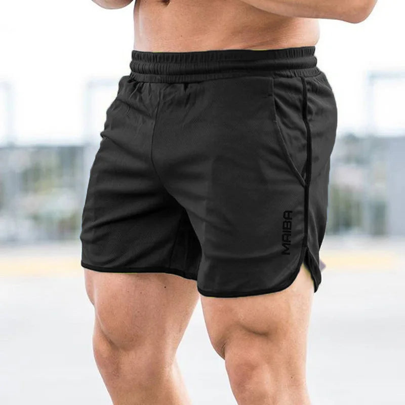 Shorts New Fitness Breathable Sports Shorts Running Quick Dry Pants Summer Slim Training Quarter Pants 2023