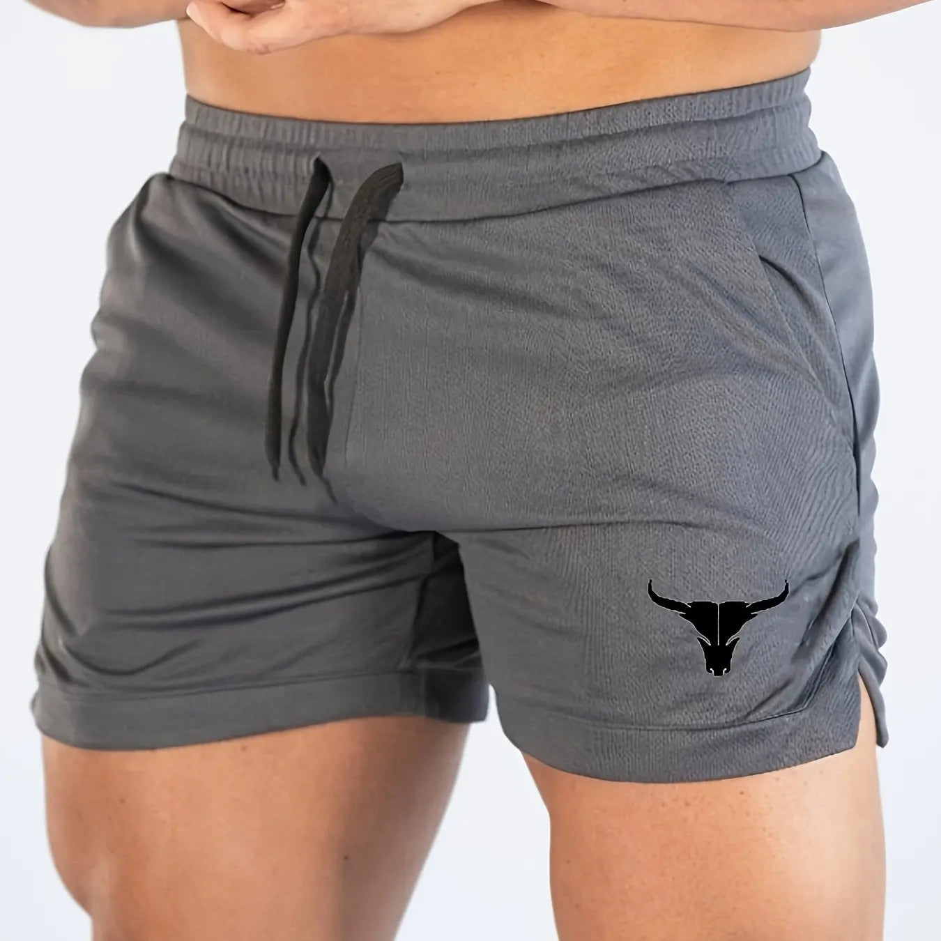Sports Shorts Men's Running Fitness Training Quick Drying Trunks Braid Button Beach Pants Breathable Fitness Casual