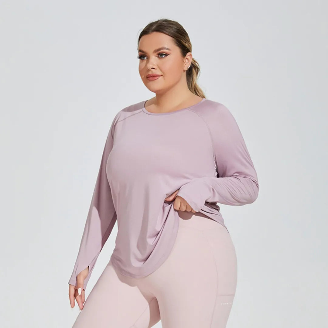 Plus Size Loose Hip Covering Slimming Yoga Jacket