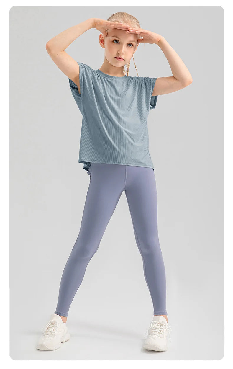 4 Colors Girls Quick Dry Breathable Stretch Shirt