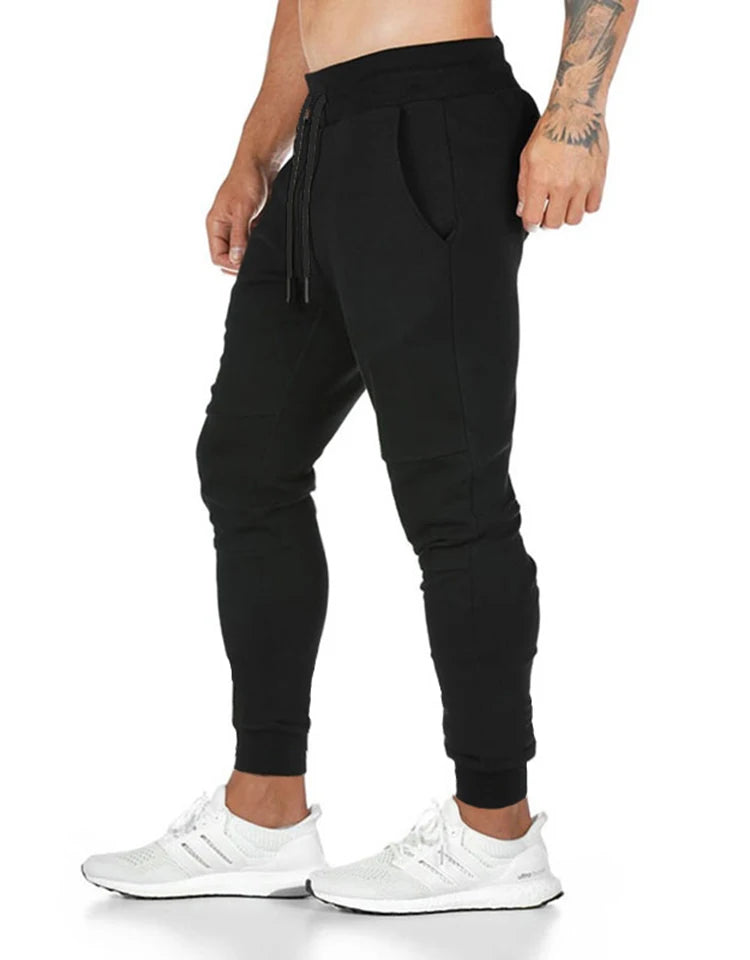 Men Elastic Bottom Tapered Drawstring Jogger