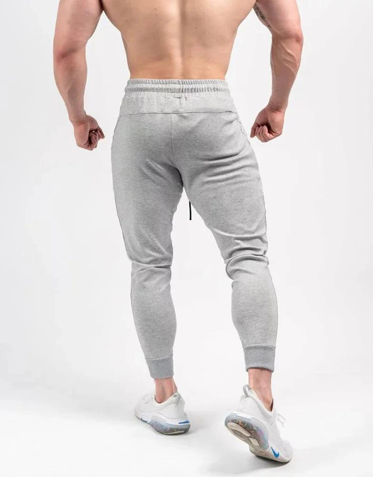 Men Elastic Bottom Tapered Drawstring Jogger