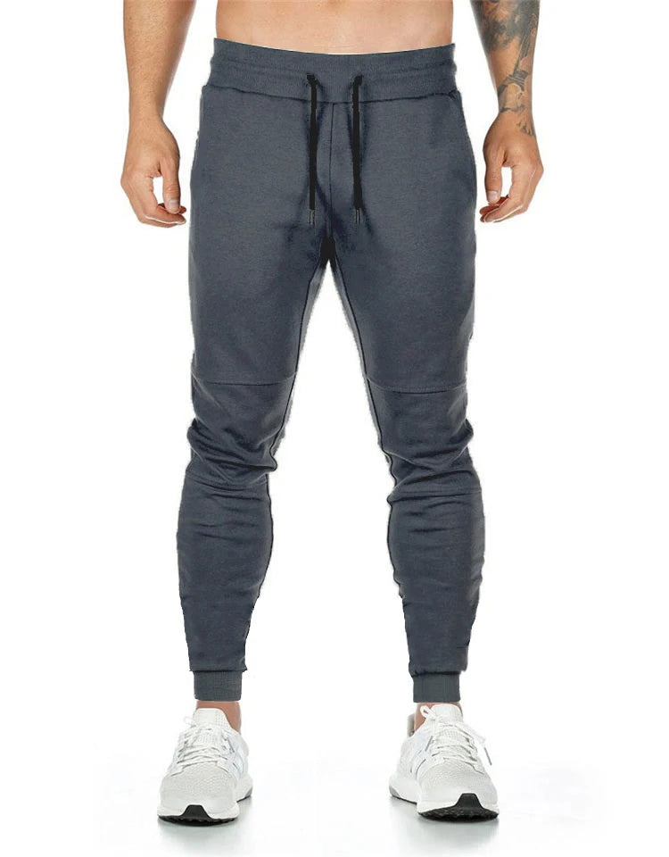 Men Elastic Bottom Tapered Drawstring Jogger