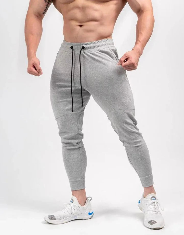 Men Elastic Bottom Tapered Drawstring Jogger