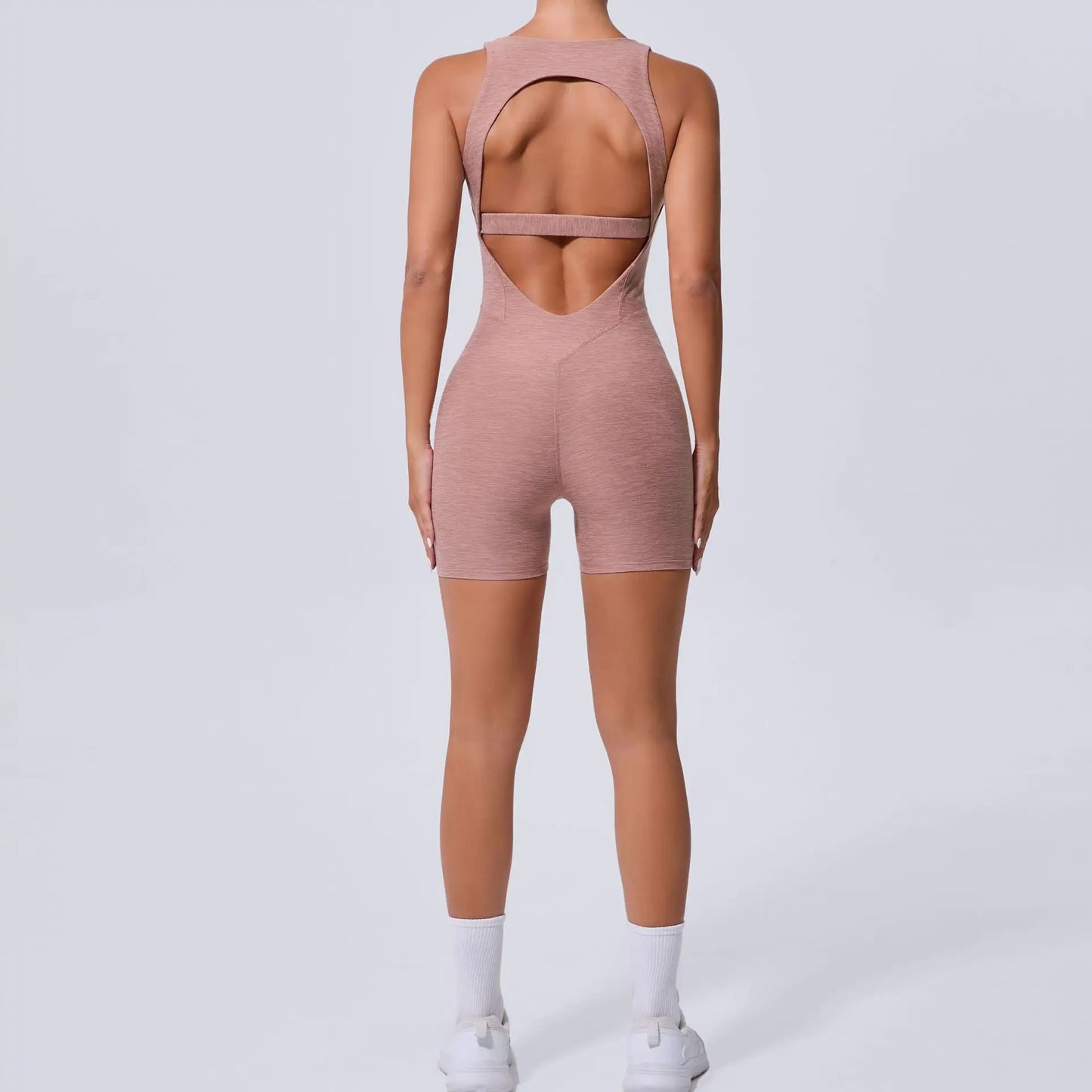 Seamless Yoga Sets Sports Fitness High Waist Hip-lifting Shorts Backless Shockproof Bra Suits Workout Gym Shorts Sets for Women