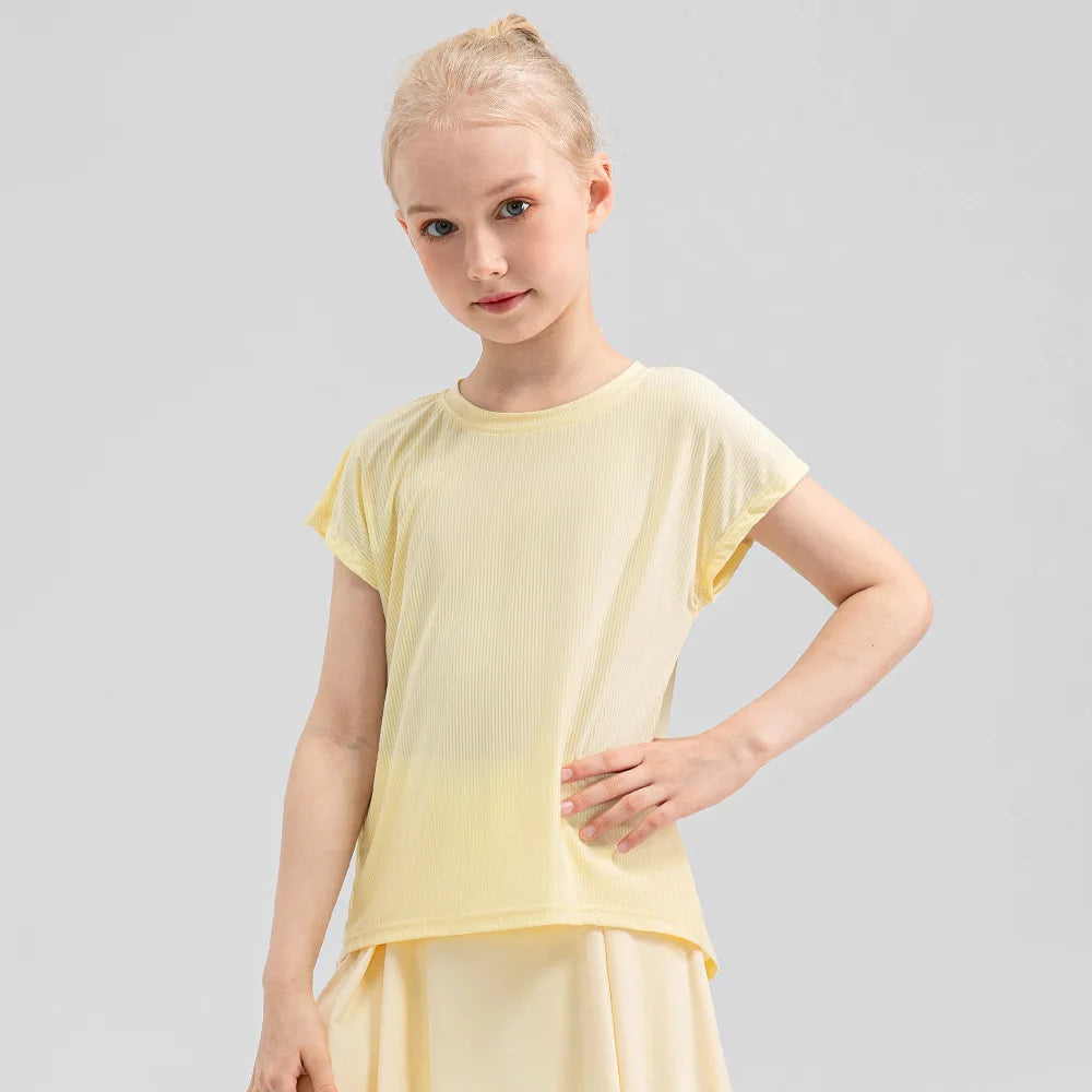4 Colors Girls Quick Dry Breathable Stretch Shirt