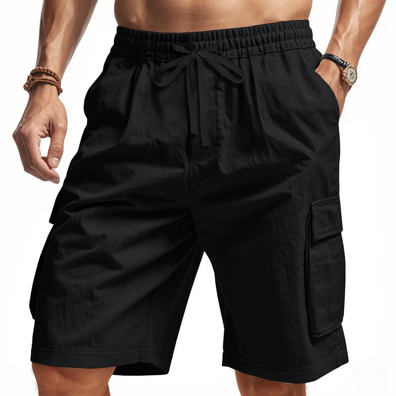 2026 new work pants fashionable casual large pocket men's shorts running shorts work cool loose sports shorts