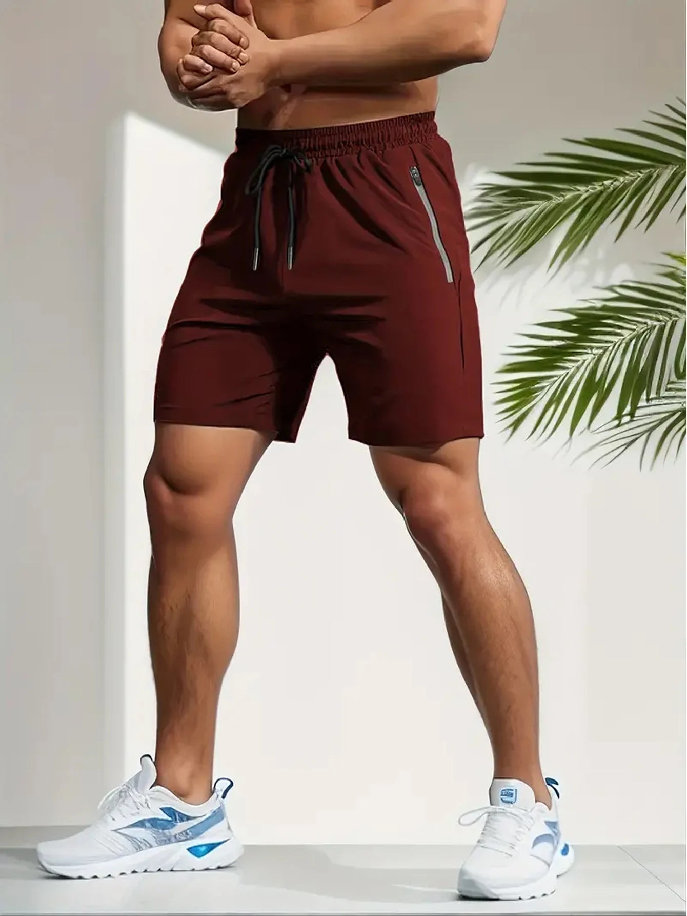 Men's solid-color casual shorts, the top choice for exercise, fitness, and running.