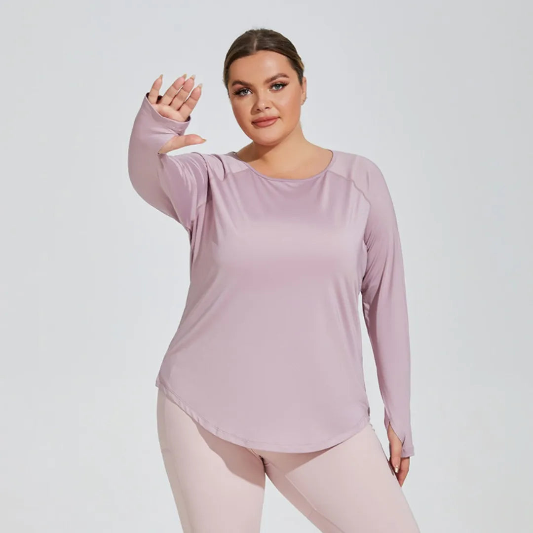 Plus Size  Loose Hip Covering Slimming Yoga Jacket