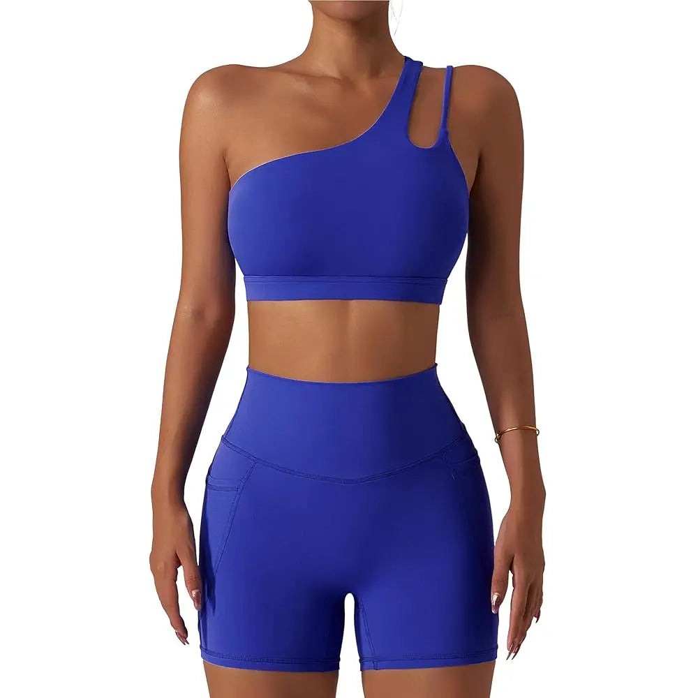 Free Shipping - 2 Piece Workout Sets for Women Sports Bra and Yoga Pants Outfits High Waist Butt lifting Shorts Jogger Outfits