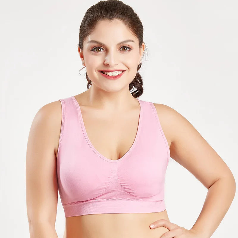 Plus Size Women Seamless Bra with Pads Big