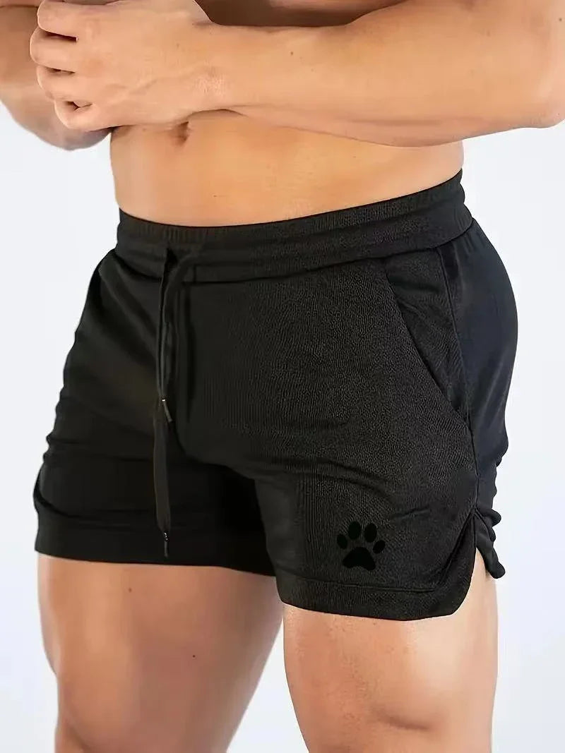Men's Fitness Shorts  Bear Paw Print Fashion Casual Shorts Summer Outdoor Jogging Shorts Men's Home Pants Popular Fitness Shorts