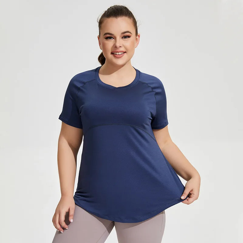 Plus Size Oversized Quick Drying Yoga Sports Top