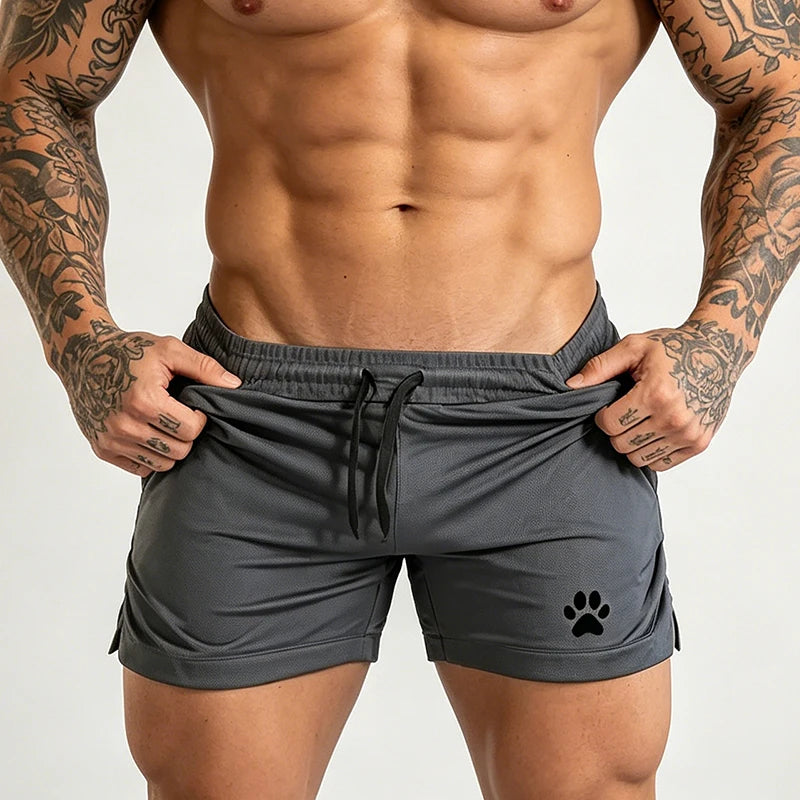 Men's Fitness Shorts  Bear Paw Print Fashion Casual Shorts Summer Outdoor Jogging Shorts Men's Home Pants Popular Fitness Shorts