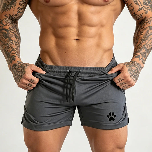 Men's Fitness Shorts  Bear Paw Print Fashion Casual Shorts Summer Outdoor Jogging Shorts Men's Home Pants Popular Fitness Shorts