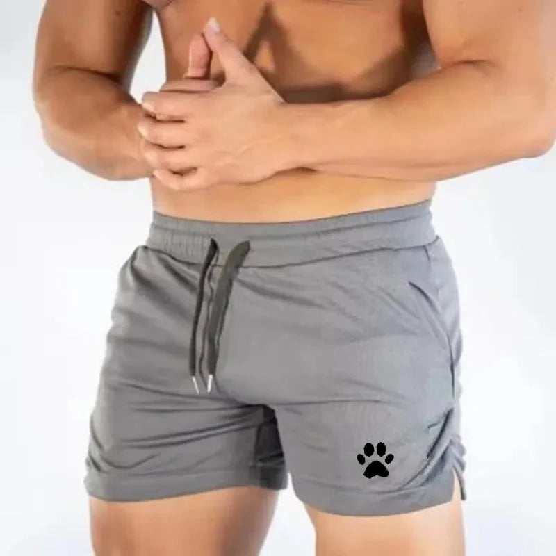 Men's Fitness Shorts  Bear Paw Print Fashion Casual Shorts Summer Outdoor Jogging Shorts Men's Home Pants Popular Fitness Shorts