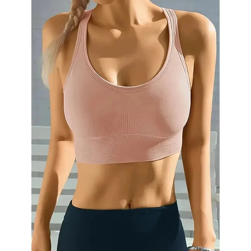 Women Underwear Sports Seamless Comfy & Breathable Push Up Yoga Tank Bra