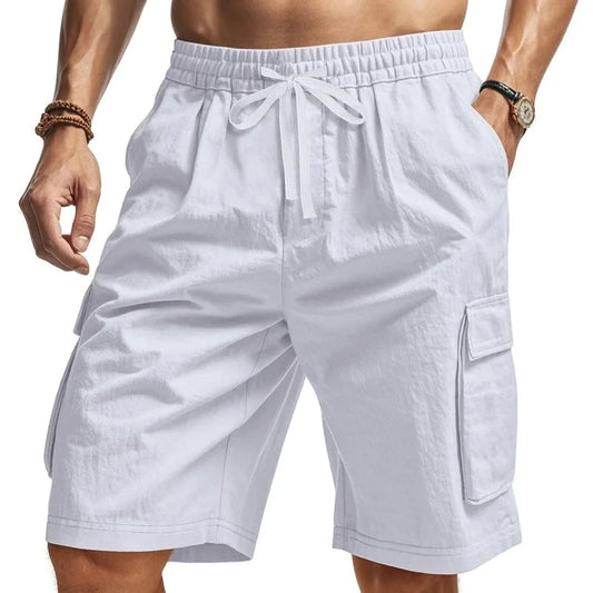 2026 new work pants fashionable casual large pocket men's shorts running shorts work cool loose sports shorts