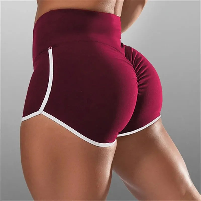 Womens Sports Shorts High Waist Shorts Women Exercise Sexy Hips Push Up Sportswear Quick-drying Running Casual Shorts