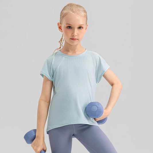 4 Colors Girls Quick Dry Breathable Stretch Shirt