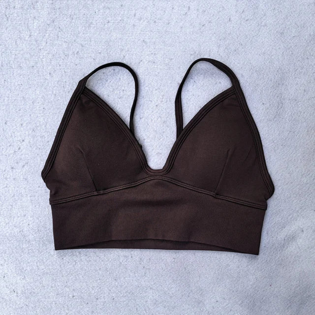 Scrunch Seamless Yoga Set Women Strappy Yoga Bra Top Low Waist Workout Shorts Sports Suit 2 Pieces Gym Set Fitness Clothes