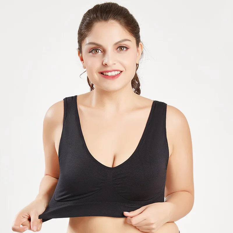 Plus Size Women Seamless Bra with Pads Big