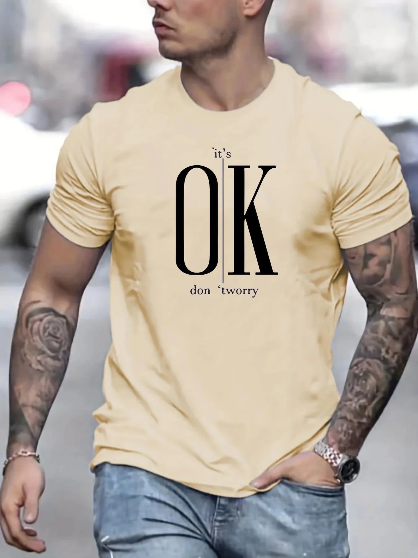 Men's 100% Pure Cotton Short Sleeved T-shirt