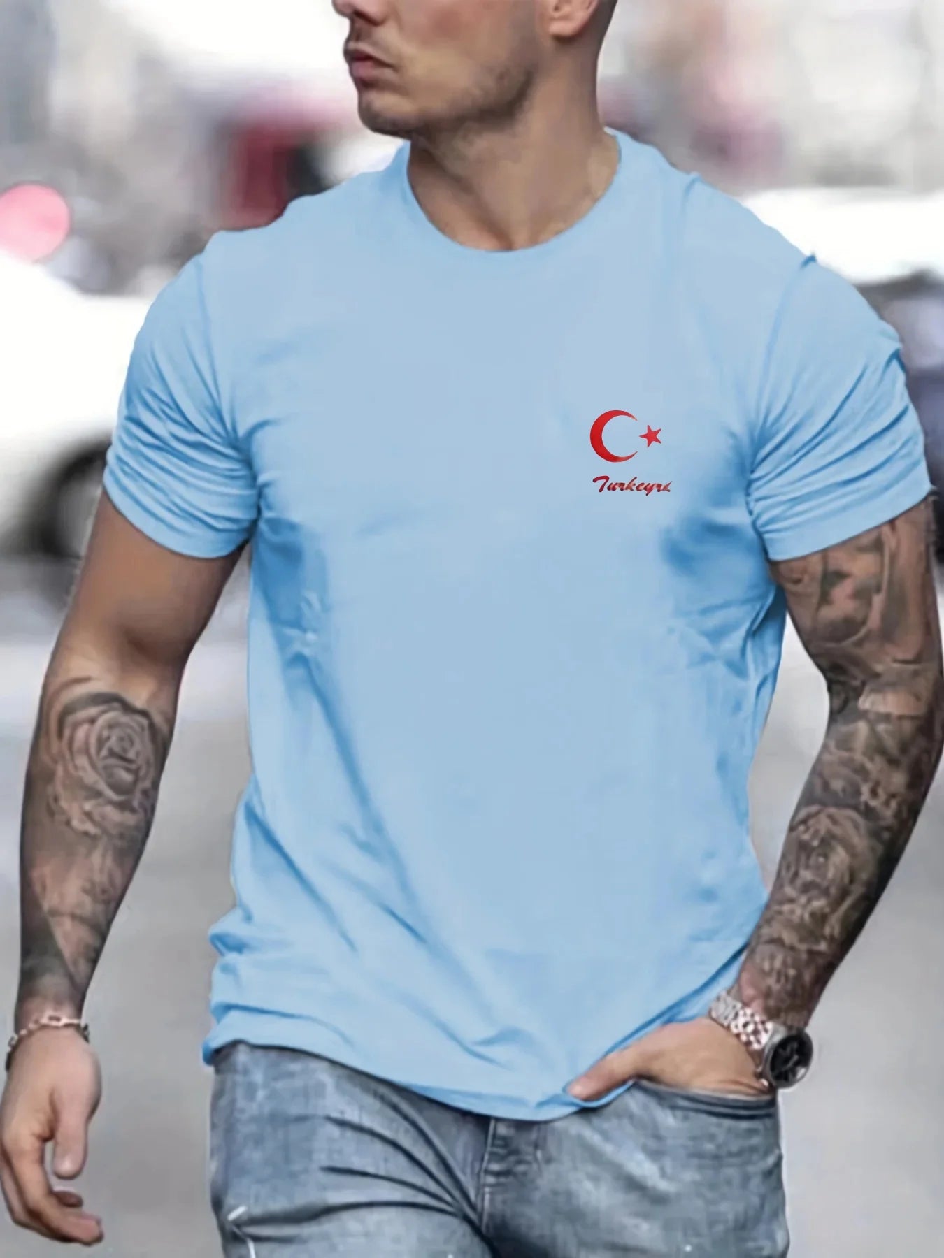 Men's 100% Pure Cotton Short Sleeved T-shirt