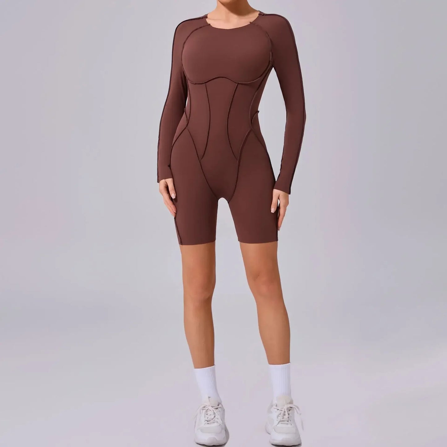Seamless Yoga Jumpsuits Sports Fitness Hip-lifting Backless Short-sleeved One-piece Workout Gym Leggings Bodysuits for Women