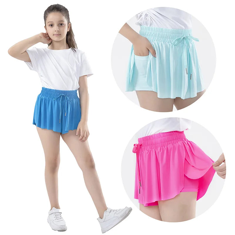 Girls Flowy Shorts Butterfly Shorts