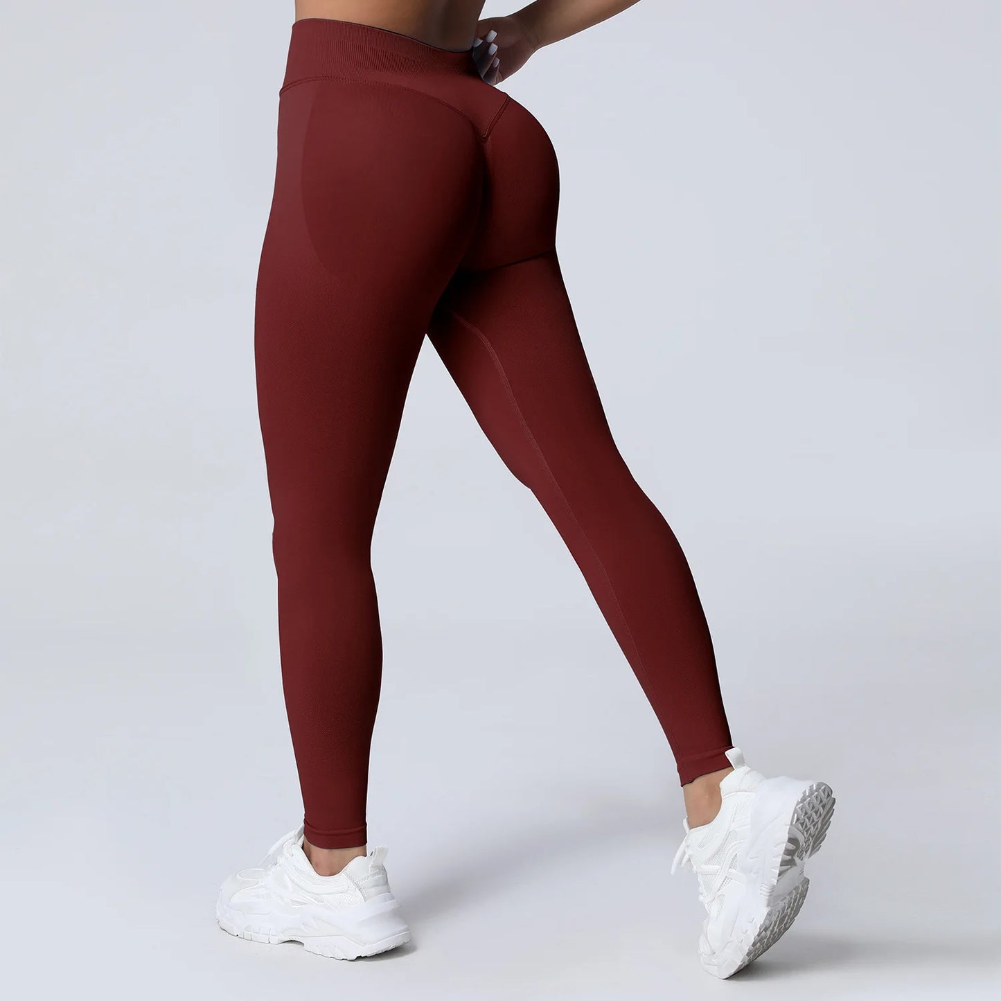 VEQKING Scrunch Butt Women Yoga Pants Seamless Sports Leggings Low Waist Gym Fitness Tights Quick Drying Fall Warm Workout Pants