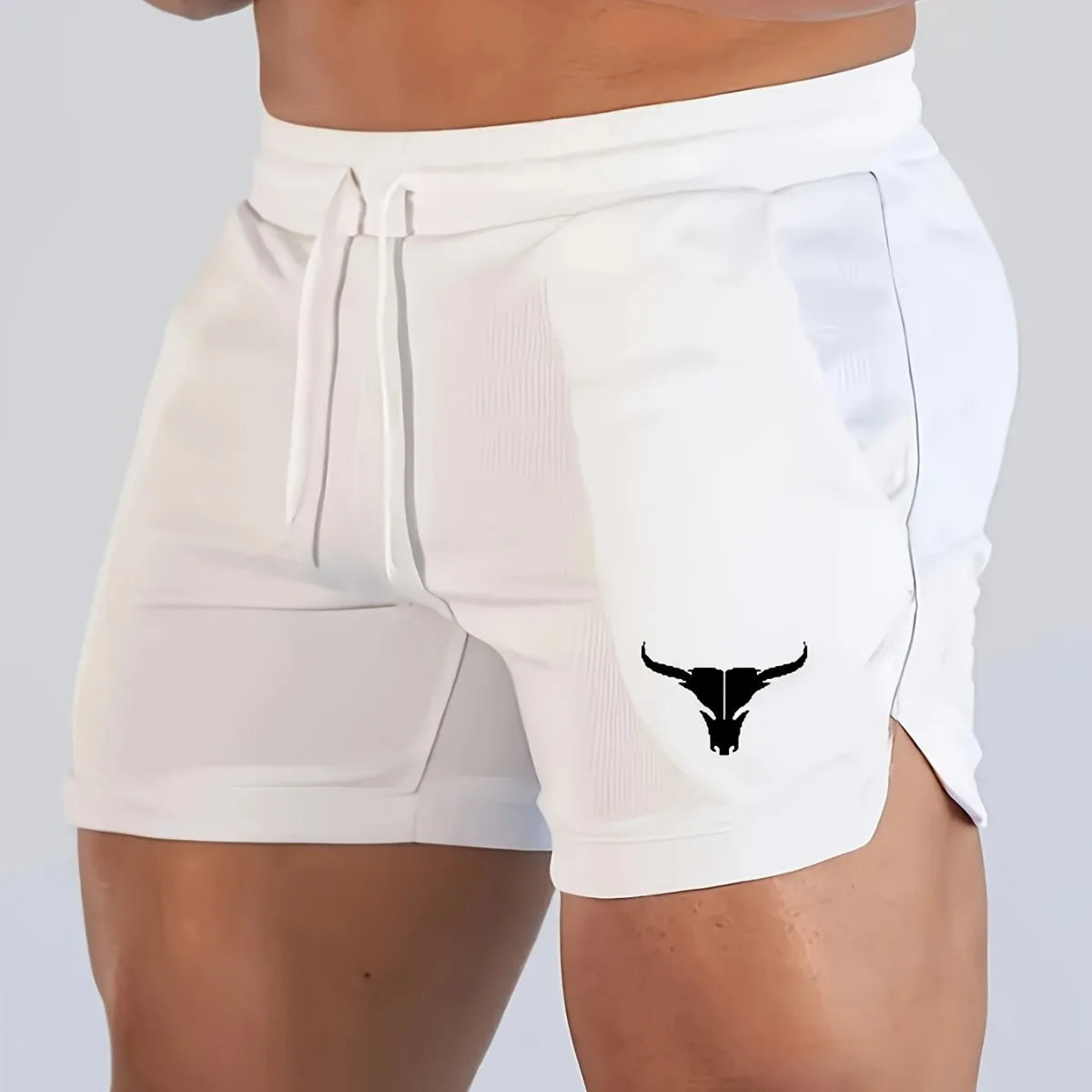 Sports Shorts Men's Running Fitness Training Quick Drying Trunks Braid Button Beach Pants Breathable Fitness Casual