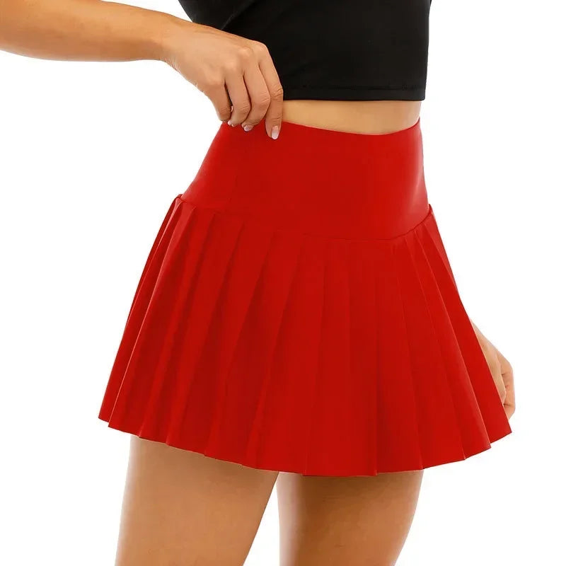 Plus Size Cloud Hide Pleated Black Tennis Skirts