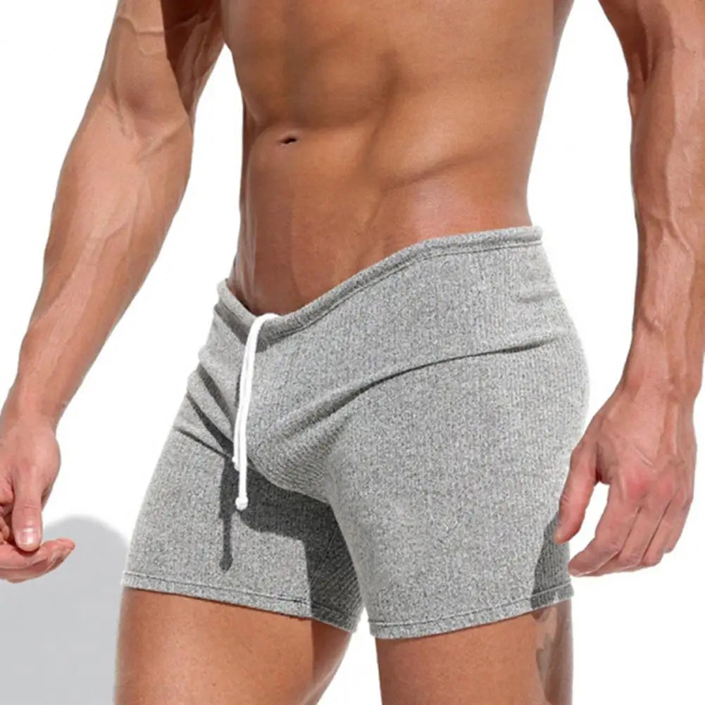 Men Beach Shorts Drawstring Summer Swim Trunks Sport Gym Running Shorts Vacation Sport Pants Activewear Shorts Exercise Trousers