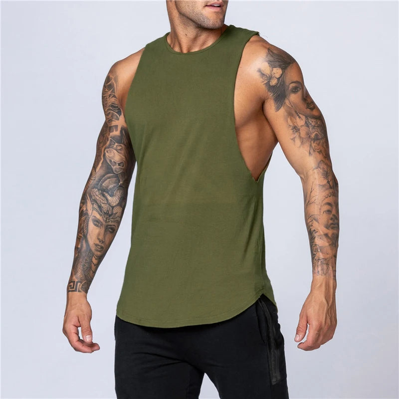 Men's Summer Fitness Cotton Tank Top