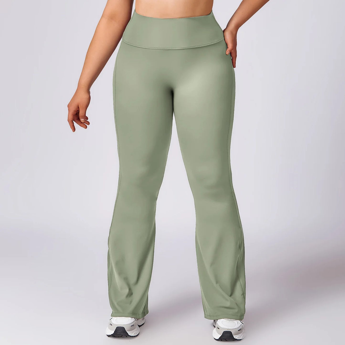 Plus Size Yoga Flared High Waist Breathable Wide Leg Pant