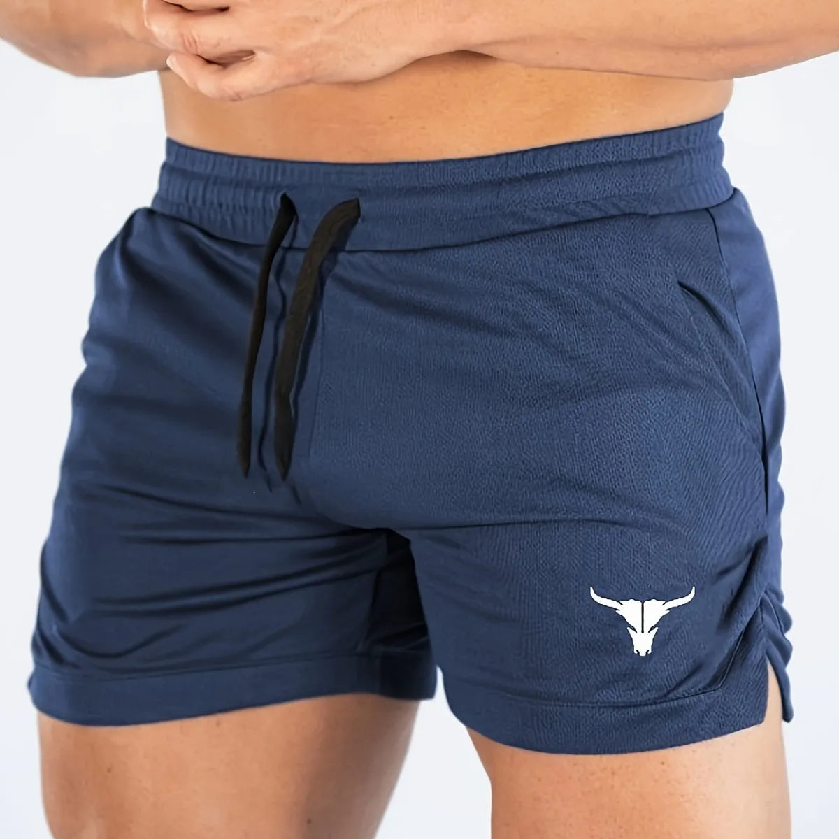 Sports Shorts Men's Running Fitness Training Quick Drying Trunks Braid Button Beach Pants Breathable Fitness Casual
