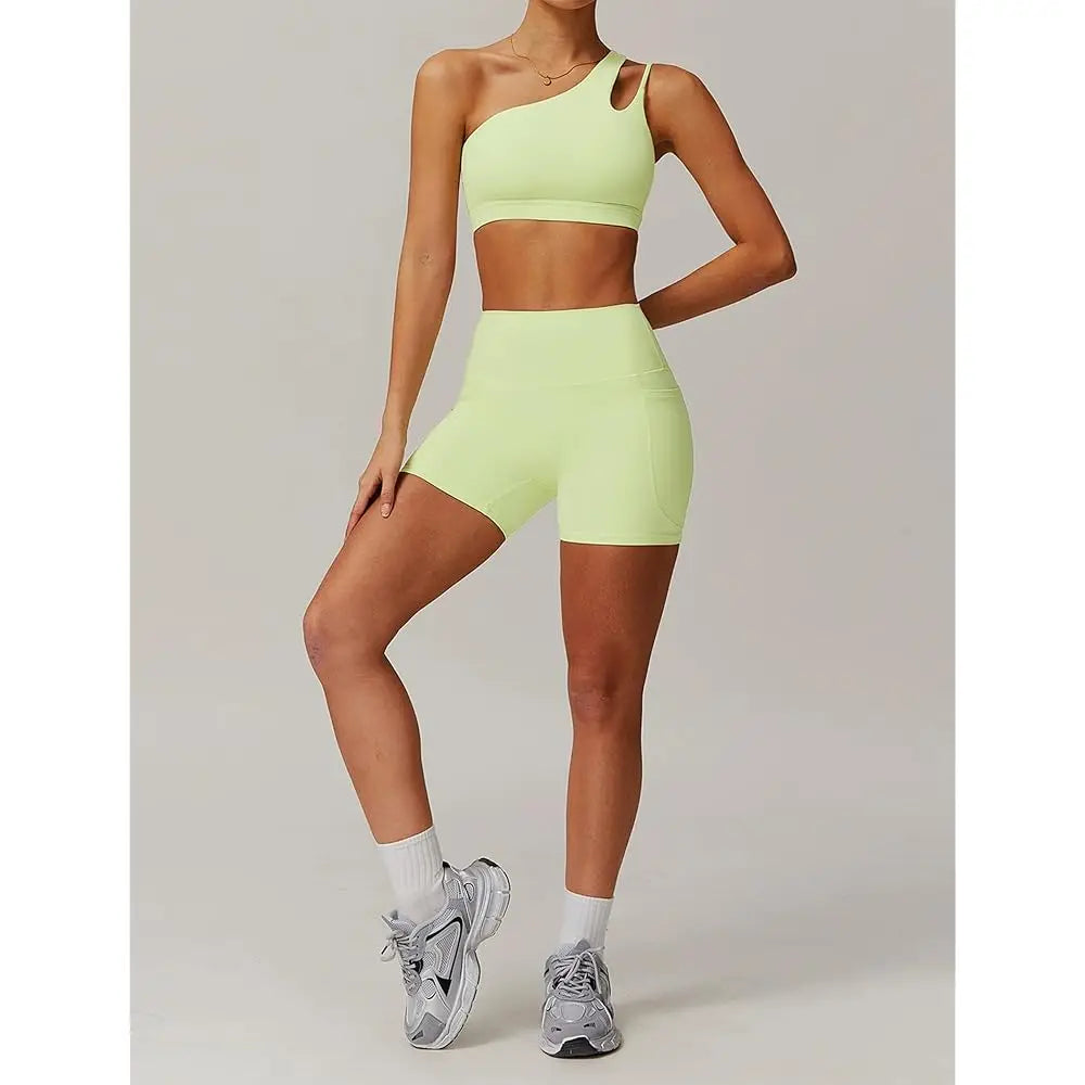 Free Shipping - 2 Piece Workout Sets for Women Sports Bra and Yoga Pants Outfits High Waist Butt lifting Shorts Jogger Outfits
